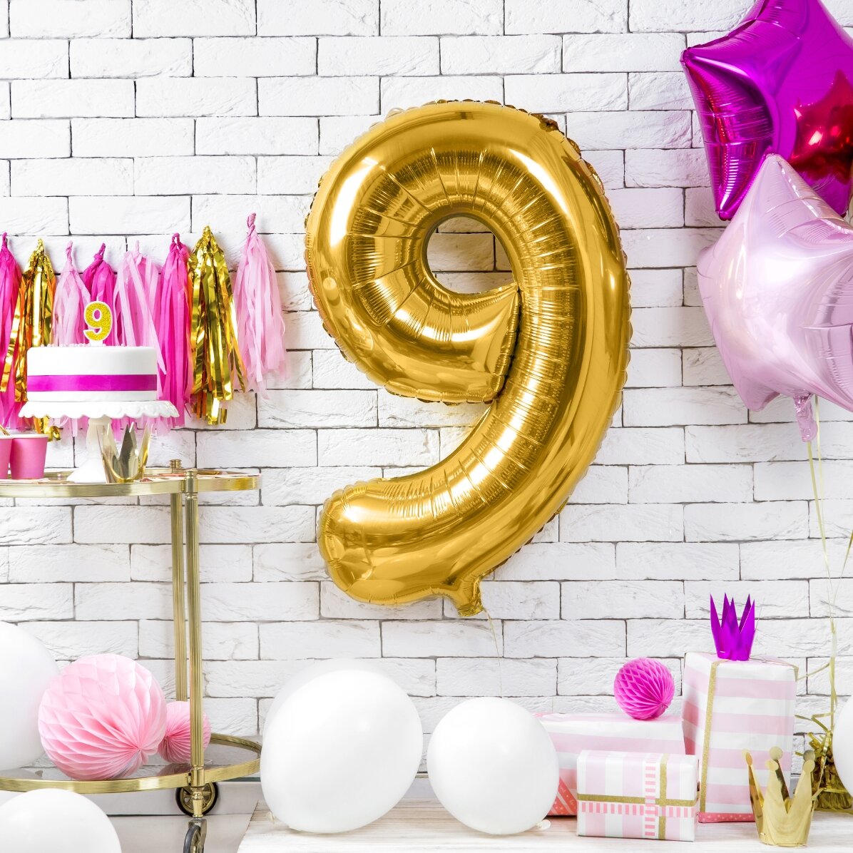 Luftballons – Goldene Zahlen, 86 cm