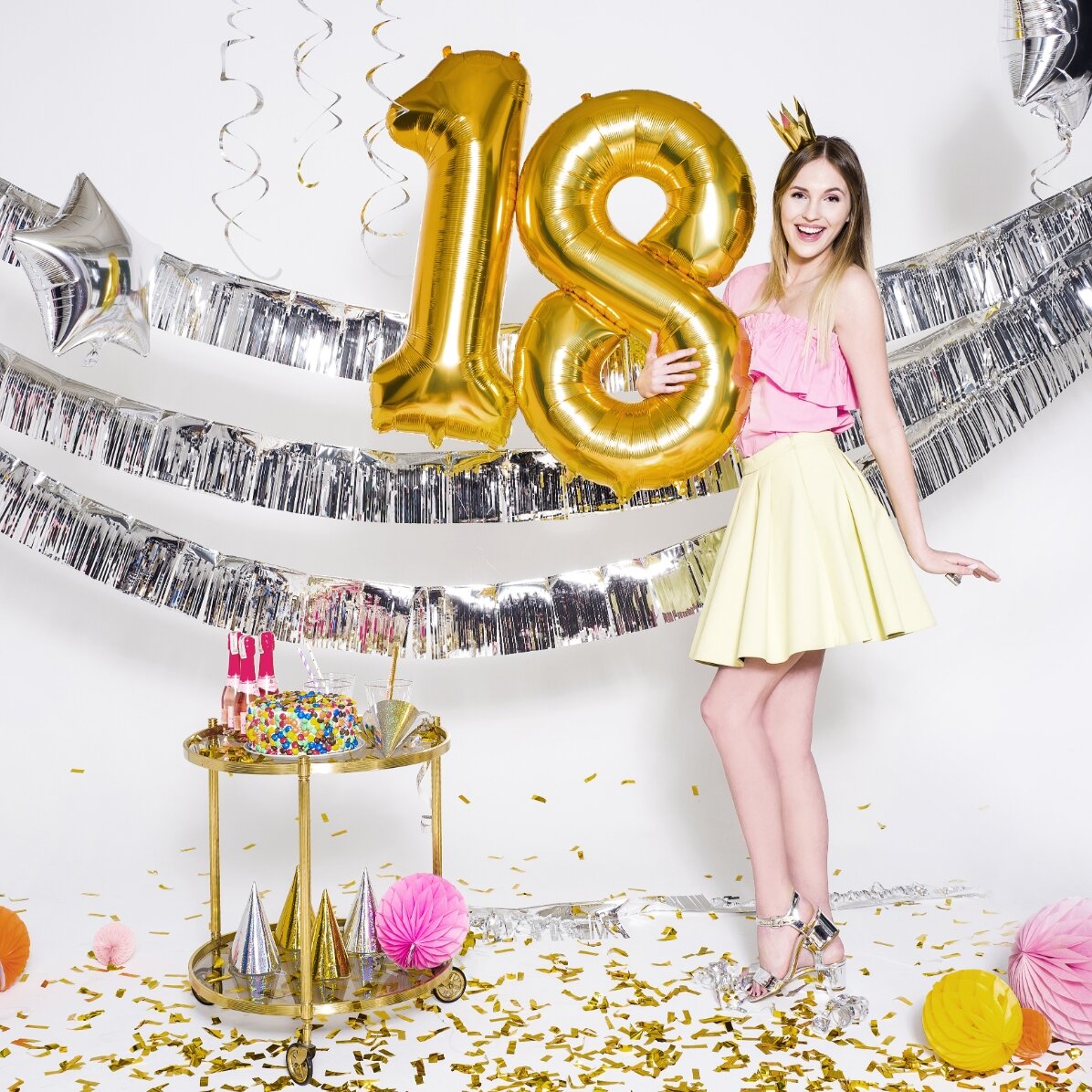 Luftballons – Goldene Zahlen, 86 cm