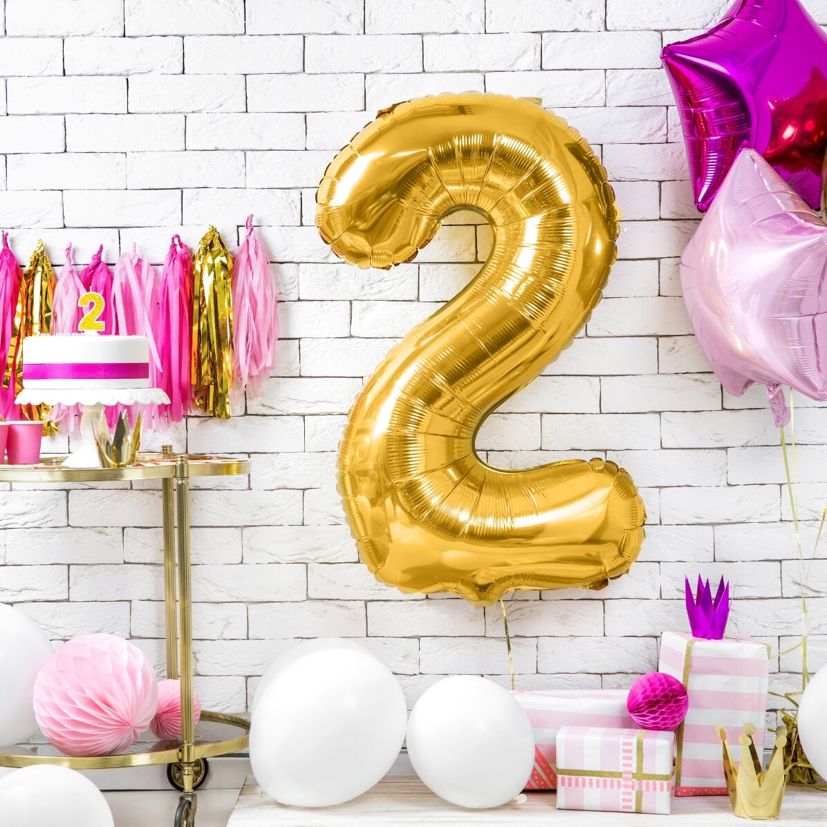 Luftballons – Goldene Zahlen, 86 cm