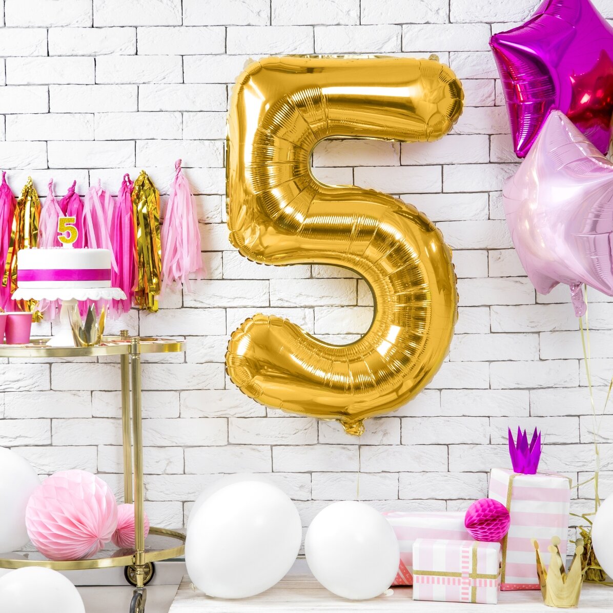 Luftballons – Goldene Zahlen, 86 cm