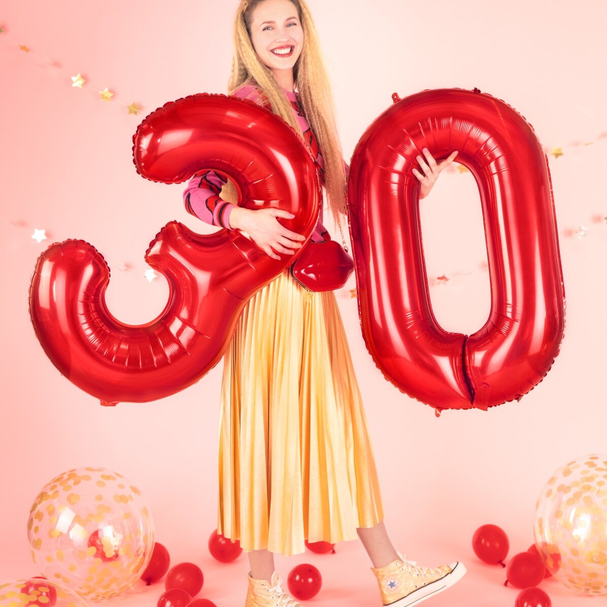 Luftballons – Rote Zahlen, 86 cm