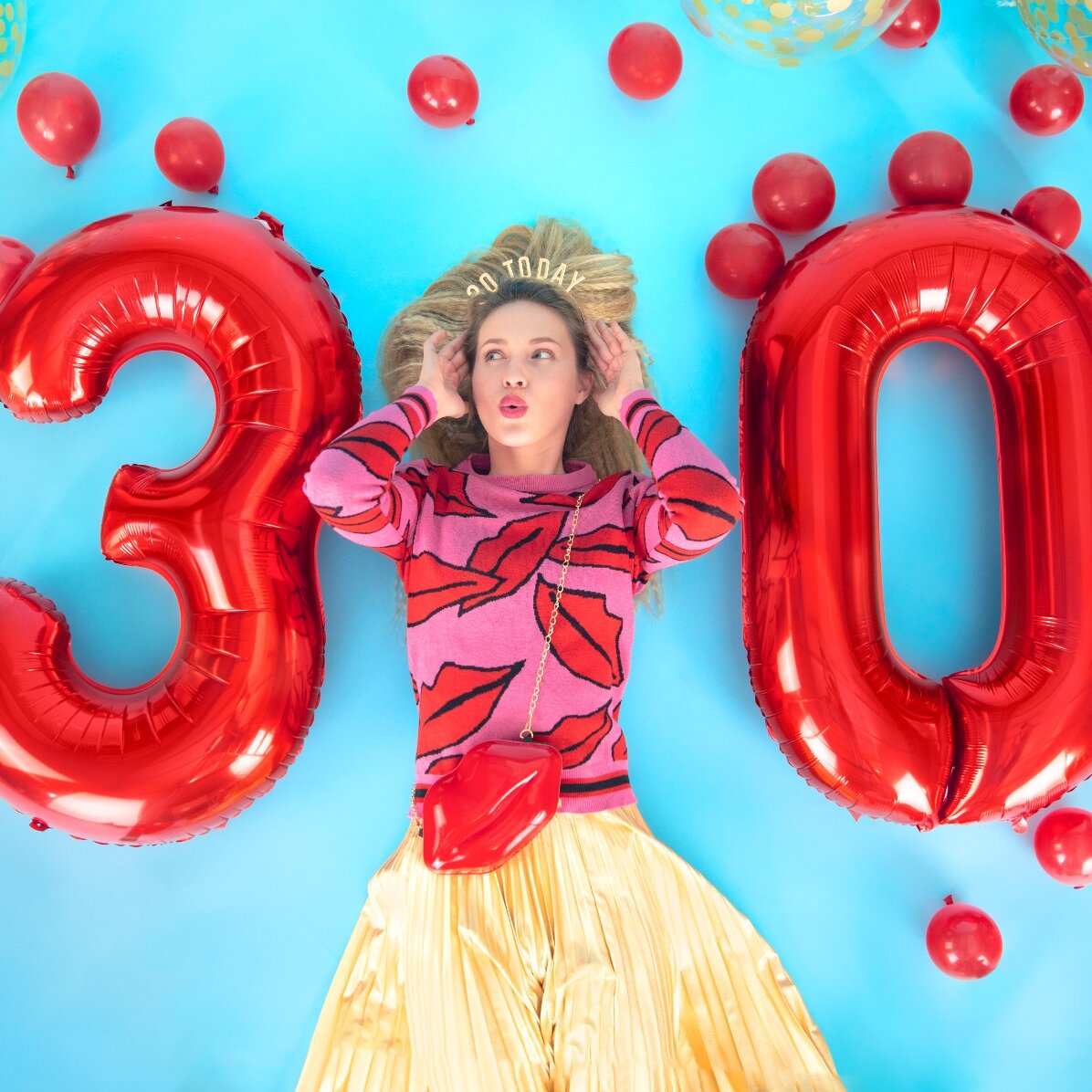 Luftballons – Rote Zahlen, 86 cm