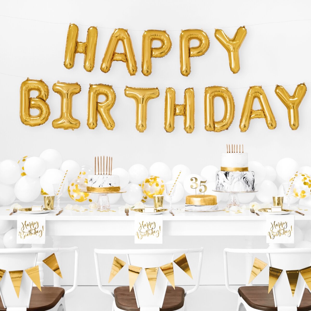 Luftballon – Happy Birthday Flowers