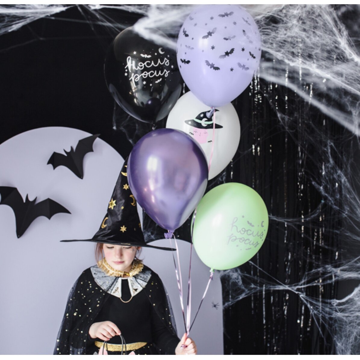 Set of 6 Halloween balloons - Witches
