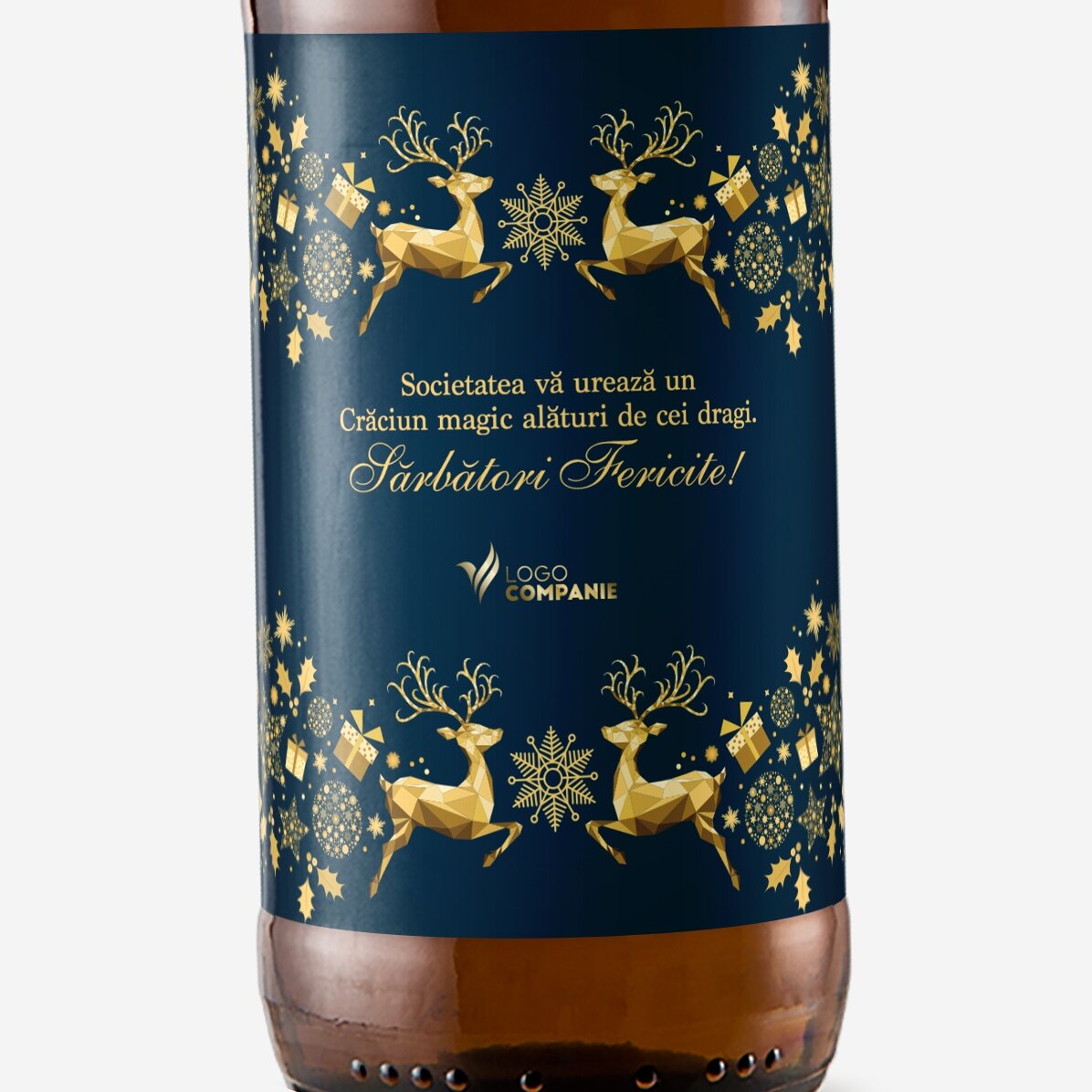 Individuell gestaltetes Bier mit Text und Logo – Weihnachtsgeschichte