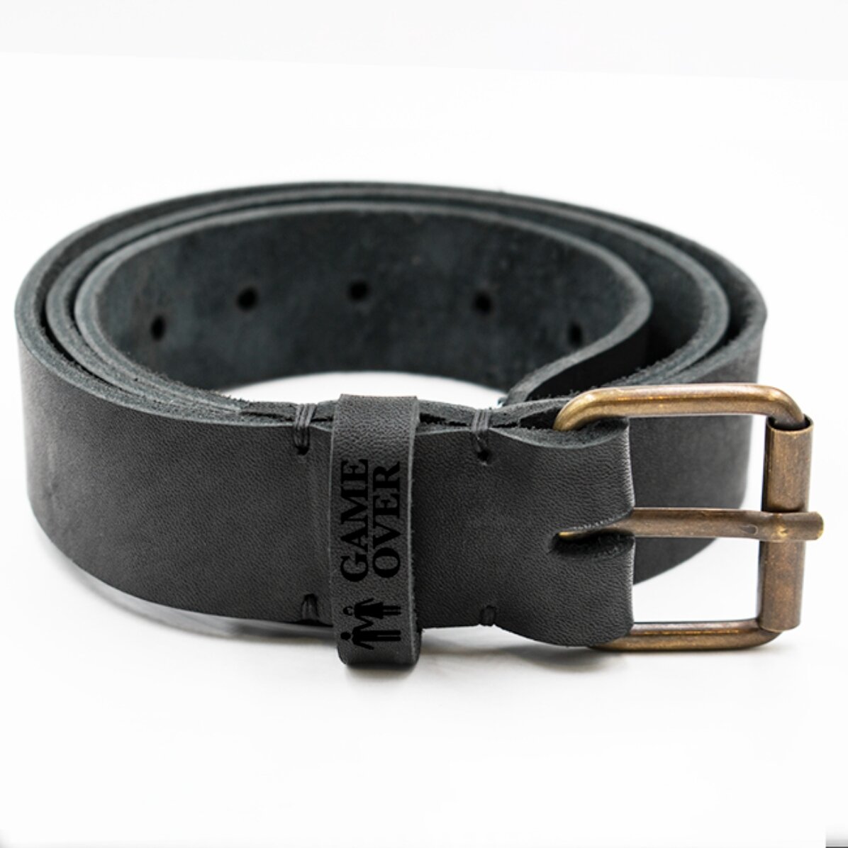 Personalised leather belt - Game over