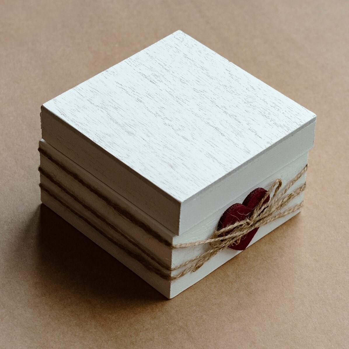 Wooden box with heart