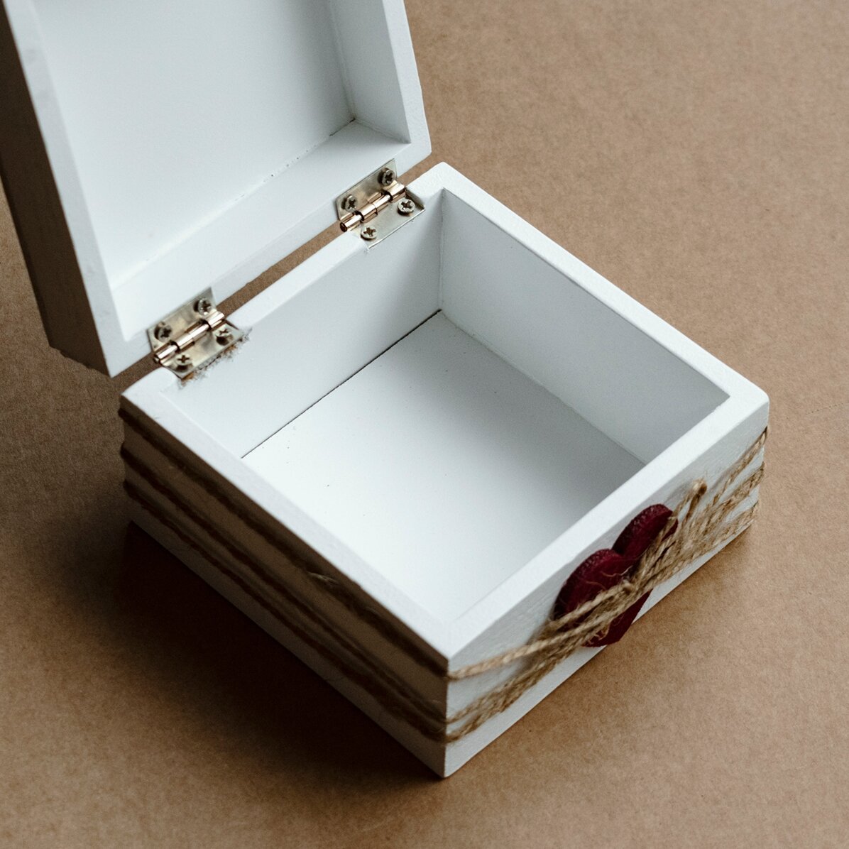 Wooden box with heart