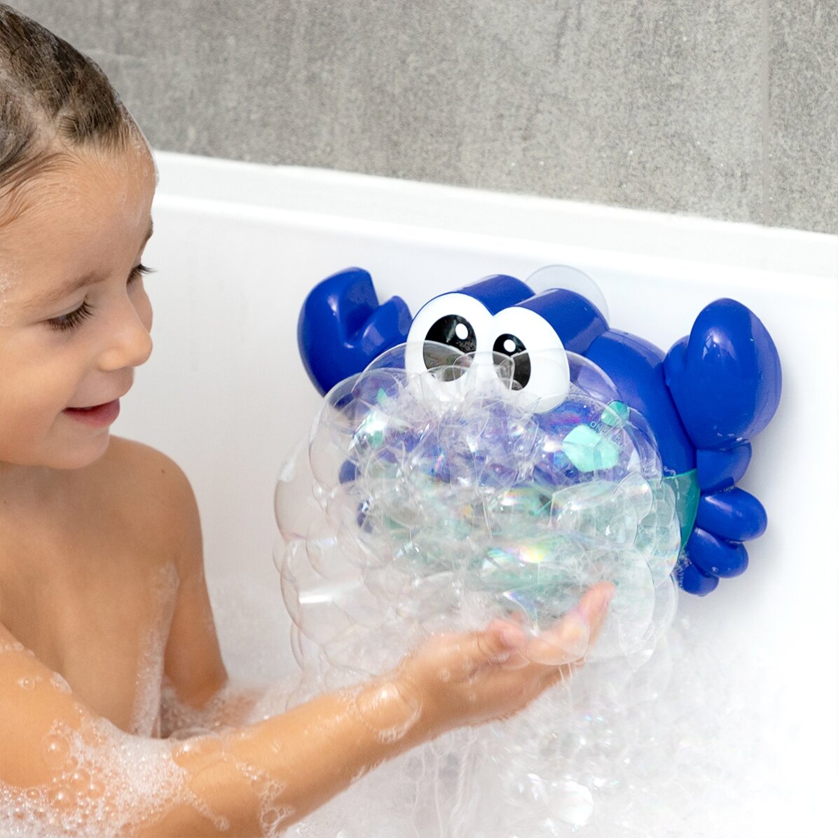 Bath toy - musical crab with bubble blower