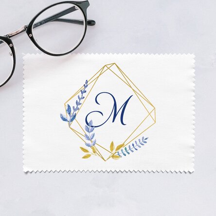 Personalised cloth for cleaning screens/glasses - Monogram