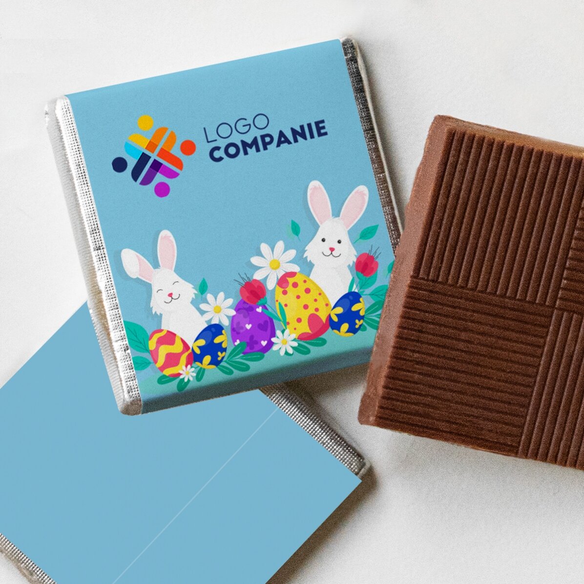 Personalised mini chocolate with logo - Happy Easter