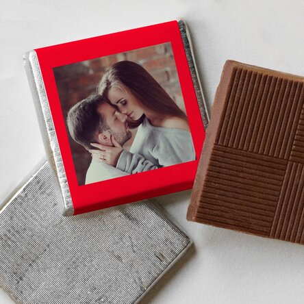 Personalised mini chocolate with a photo