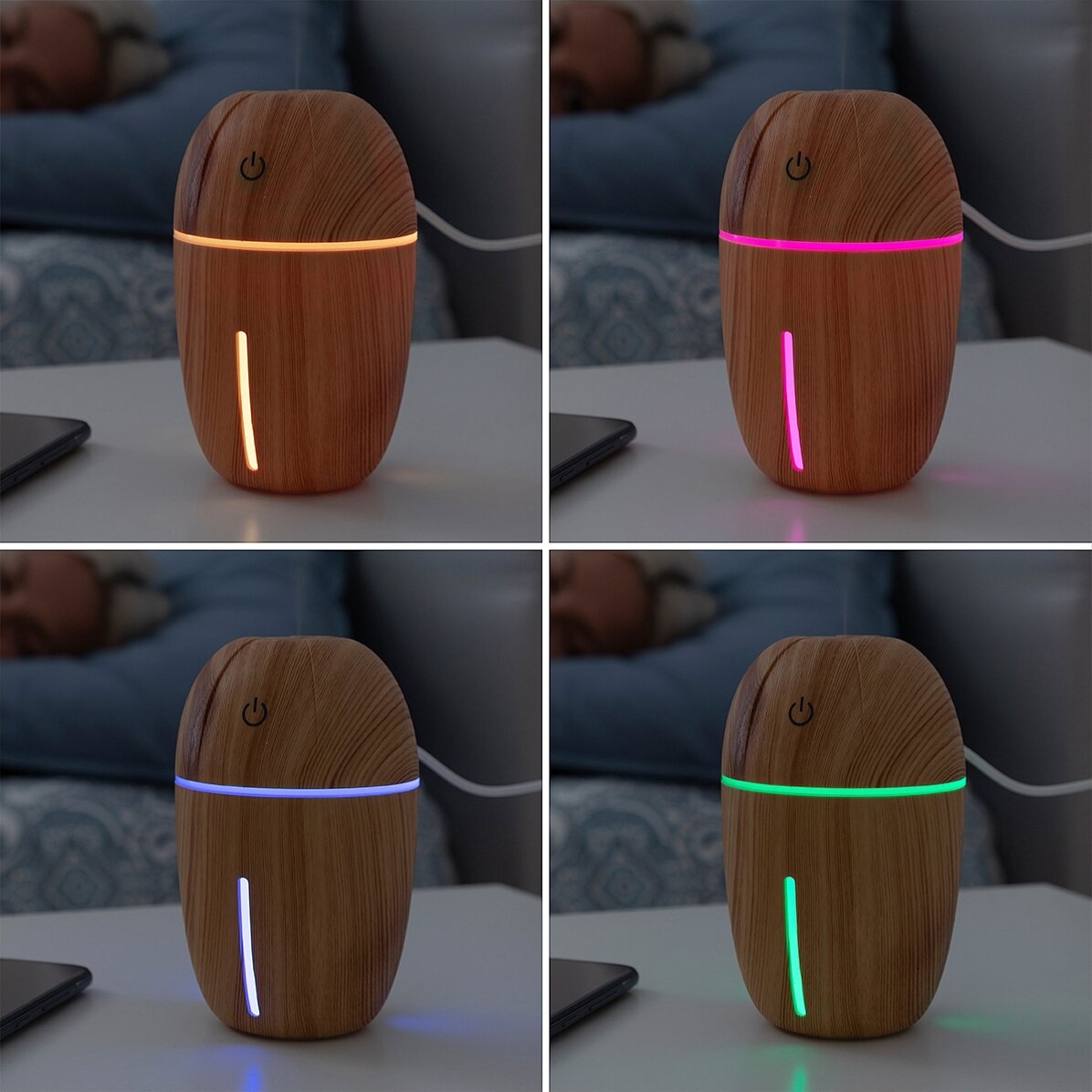 Mini humidifier and aroma diffuser for the room