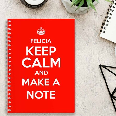 Personalised notebook - keep calm