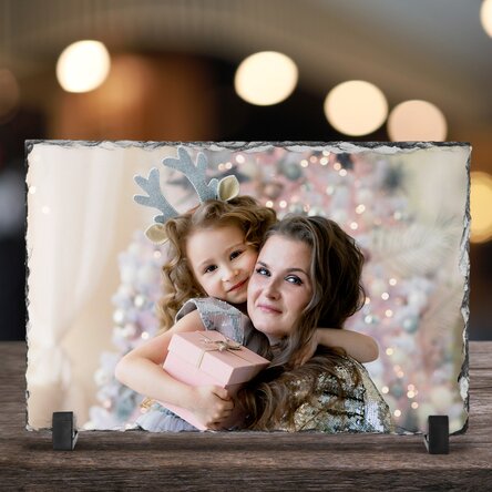 Personalised slate plaque with a photo