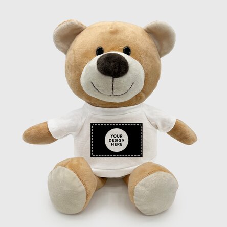 Plus personalised teddy bear with your own design