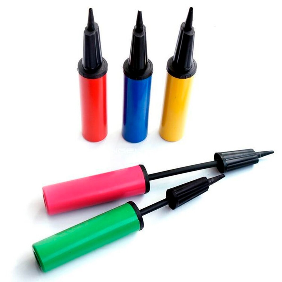 Double-action pump for inflating balloons