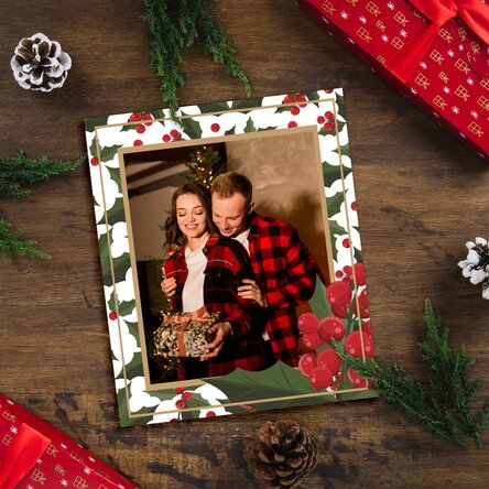 Personalisiertes Foto im Format 10 x 12 cm mit weihnachtlichem Motiv