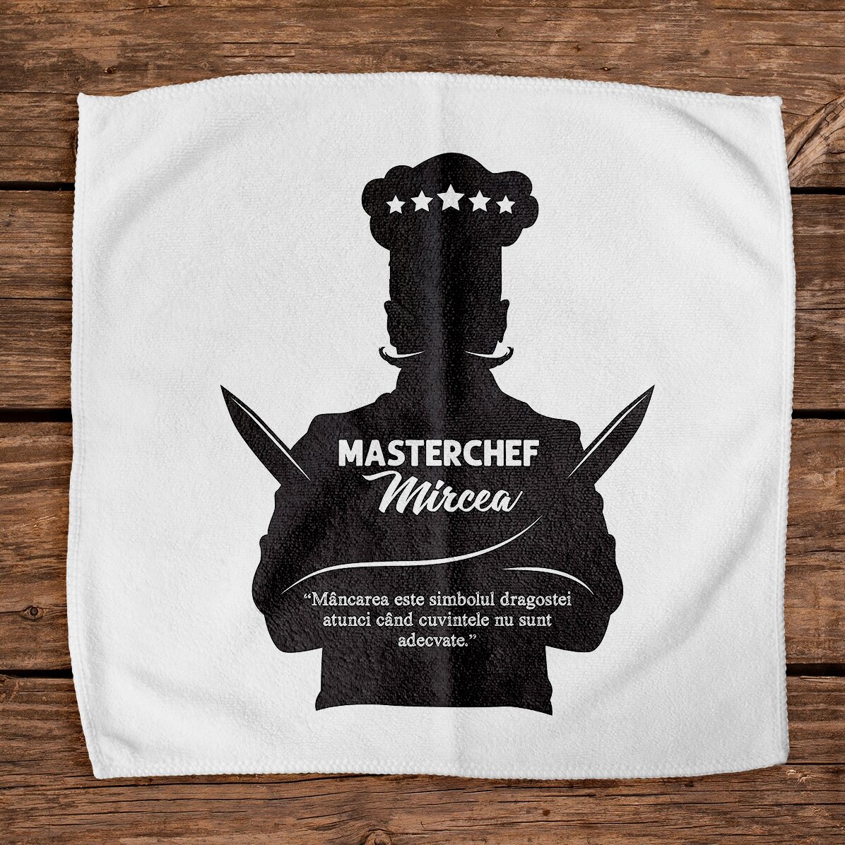 Personalised towel with text - Masterchef
