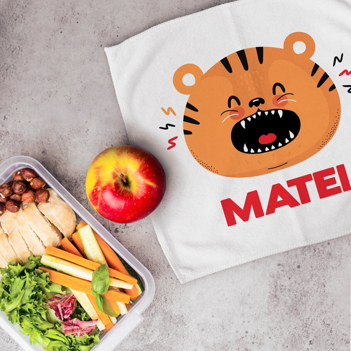 Personalisiertes Handtuch mit Aufdruck für Kinder – Tiger