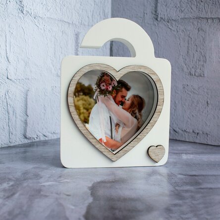 Desk photo frame with one photo - lacquered model