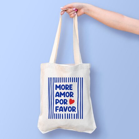 Personalisierte Tragetasche mit Aufdruck – More amor
