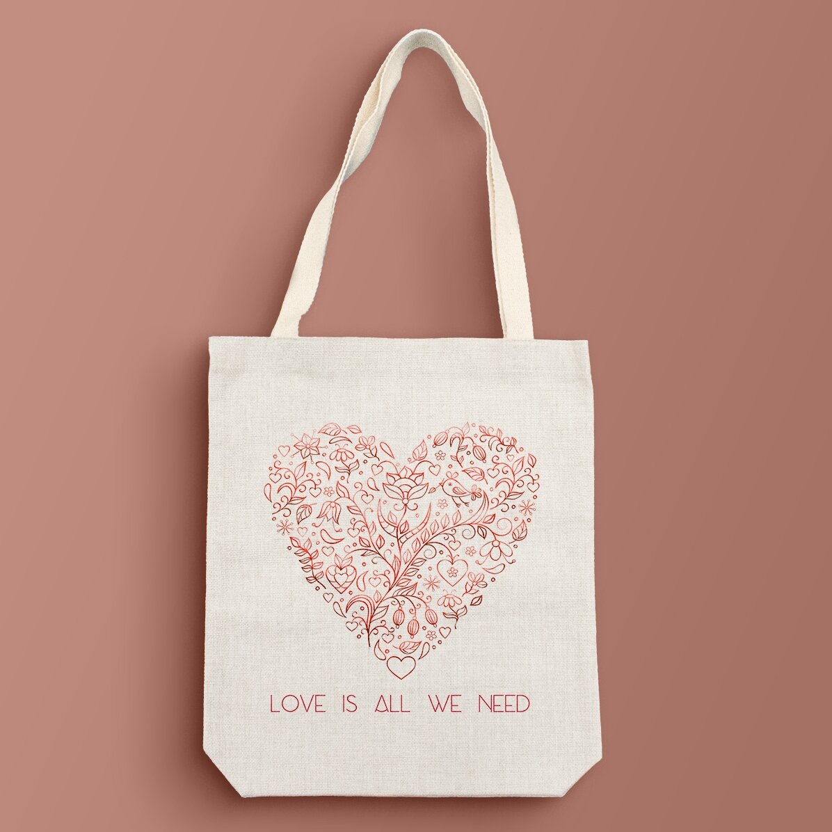 Personalised bag with text - Love is all we need