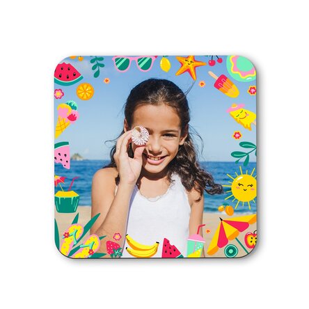Personalisierter Becherhalter mit Foto für Kinder – Summer