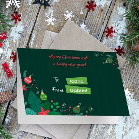 Personalisierte Grußkarte – Weihnachtsbrief