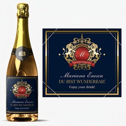 Personalisierter Sekt mit Text – Heraldry