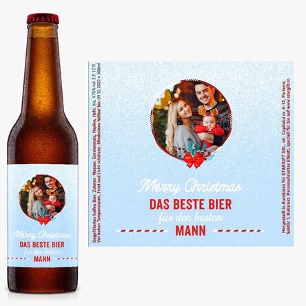 Bier mit individueller Aufschrift – Sweet Christmas