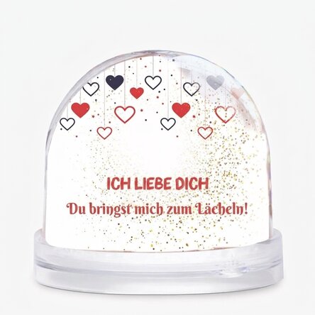 Personalisierte Schreibtischkugel mit Foto und Text – Love