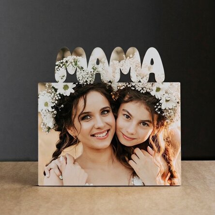 Personalisierter Fotorahmen für den Schreibtisch mit einem Foto – Modell MUM