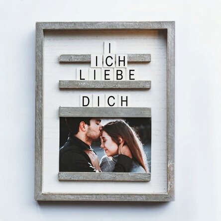 Fotorahmen mit Spruch und Foto, 23 x 29 cm
