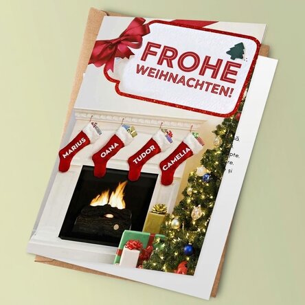 Personalisierte Weihnachtskarte – Unsere Familie