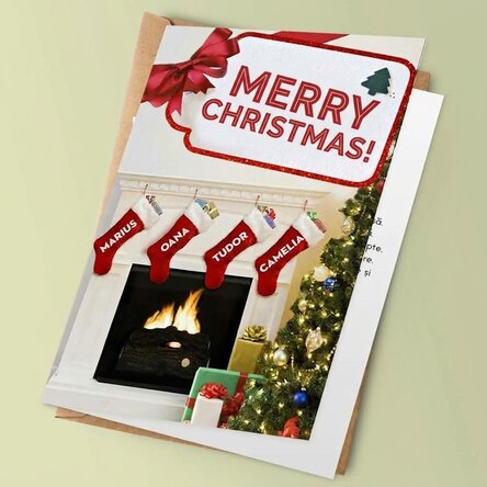 Personalisierte Weihnachtskarte – Unsere Familie