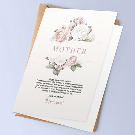 Personalisierte Grußkarte mit Text – Danke, Mama!