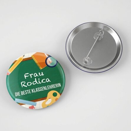 Personalisiertes Button mit Text – „Best teacher“