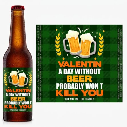 Bier mit individueller Beschriftung – Beer won't