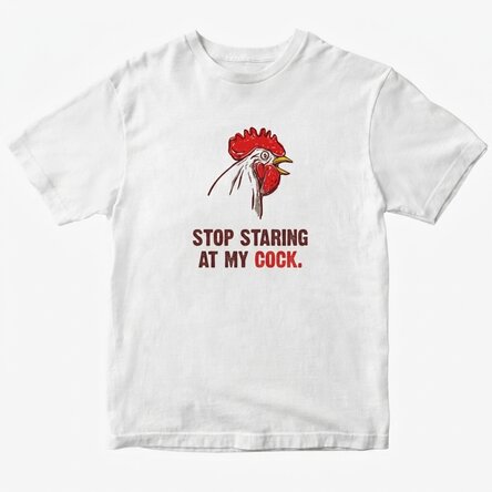 Personalisiertes T-Shirt mit Aufdruck – „Stop staring“