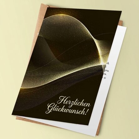 Personalisierte Grußkarte mit Text – Herzlichen Glückwunsch zum Geburtstag!