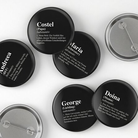 Personalisiertes Button mit Text – Definition