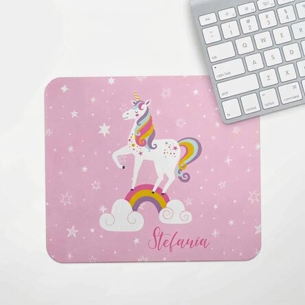 Personalised mouse pad with text - Unicorn