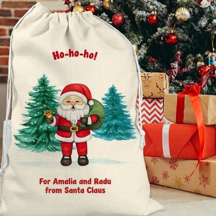 Personalisierte Geschenktüte mit Text – Vom Weihnachtsmann