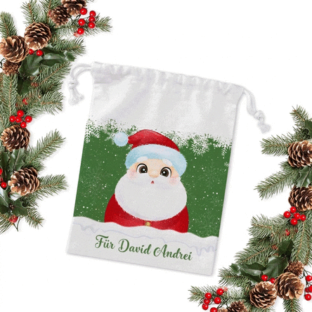 Kleiner Geschenktüte mit Namensaufdruck – Merry Christmas