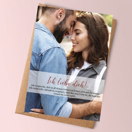 Individuell gestaltete Karte für Paare – Ich liebe dich!