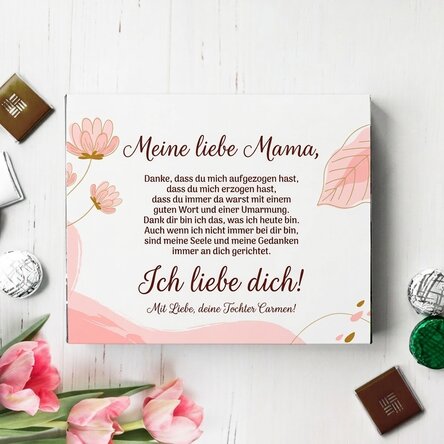 Personalisierte Pralinenschachtel mit Aufschrift – Meine liebe Mama!