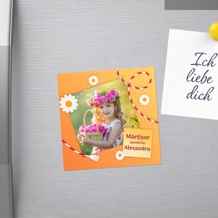 Individuell gestalteter Magnet (10 x 10) mit einem besonderen Foto