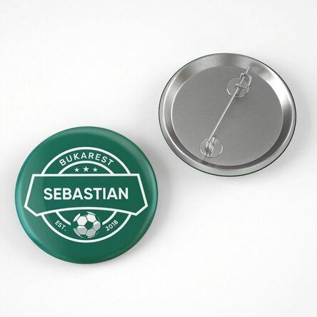 Personalisiertes Button mit Text – Fußball