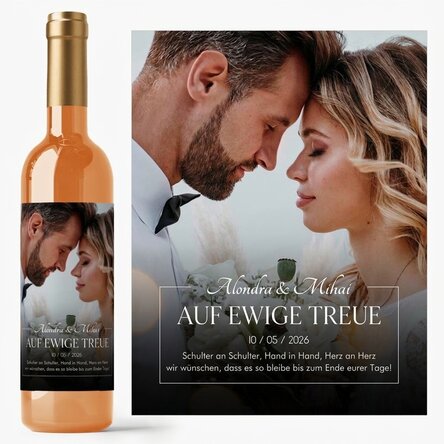 Personalisierter Wein mit Botschaft und Foto – Neu